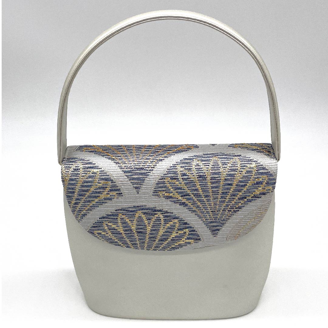 (New old stock) Formal sandal and bag set, silver-white, unused, classic pattern, pine, size M, white, NEW rank, 1133000121311