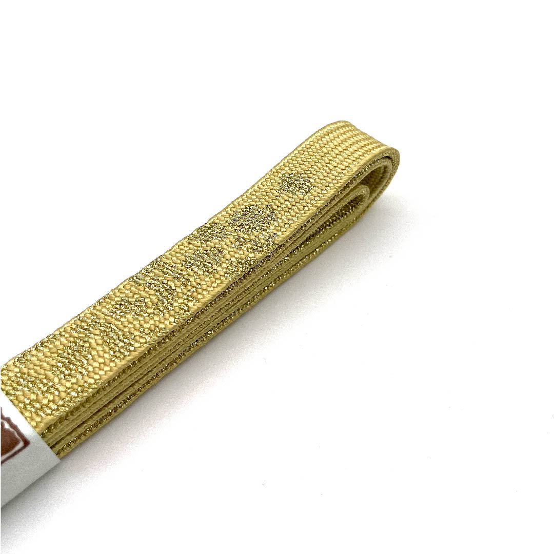 (New old stock) Silk obi-jime (sash fastener) - Quarter-length cord - Yellowish yellow - Metallic thread used - Hand-woven cord - New old stock - Length approx. 159cm - Width approx. 1.5cm - Semi-formal - S rank - Yellow 1135001552923