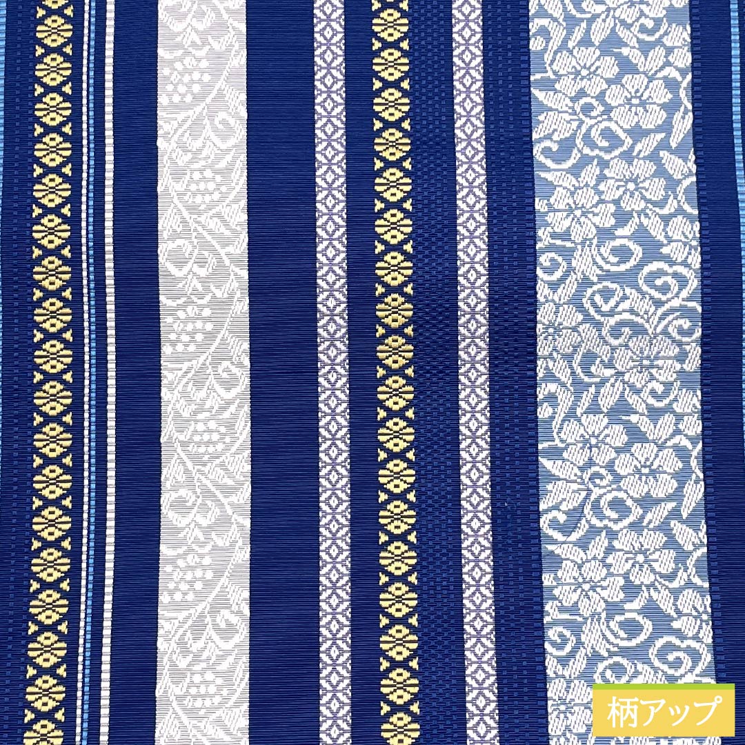 (新品未使用品)名古屋帯 正絹 NEWランク 濃桔梗色(こいききょういろ) 博多織 本場筑前博多織 八寸名古屋帯 帯丈367cm 全通 カジュアル 青系 1124009641317 松葉仕立て