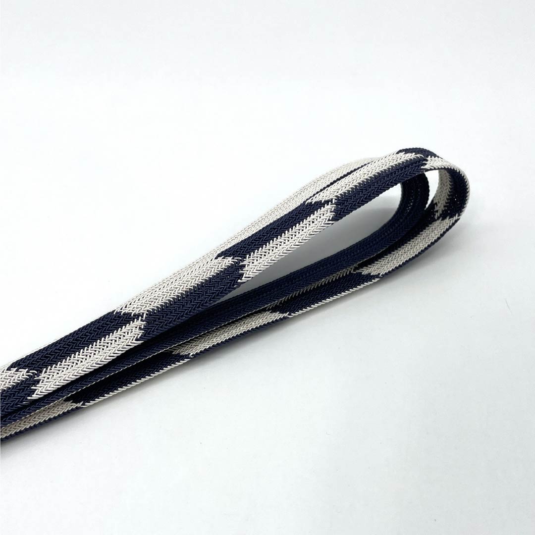 (新品)帯締め 正絹 NEWランク 葡萄鼠色(ぶどうねずいろ) 翠嵐工房 矢羽根 撚り房 長さ約158cm 幅約1.3cm カジュアル 紺系 1135005381318