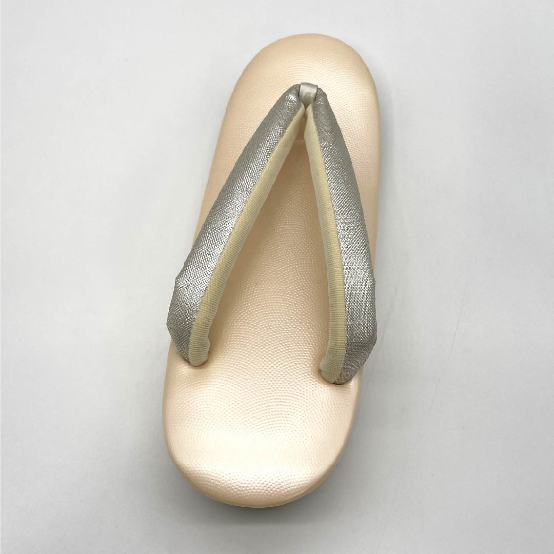 (Like New) Semi-Formal Zori Sandals, Synthetic Leather, Solid Shark Skin, Triple Sole, Length 23.5cm, Size M, Pink, Product Code: 1122001421313