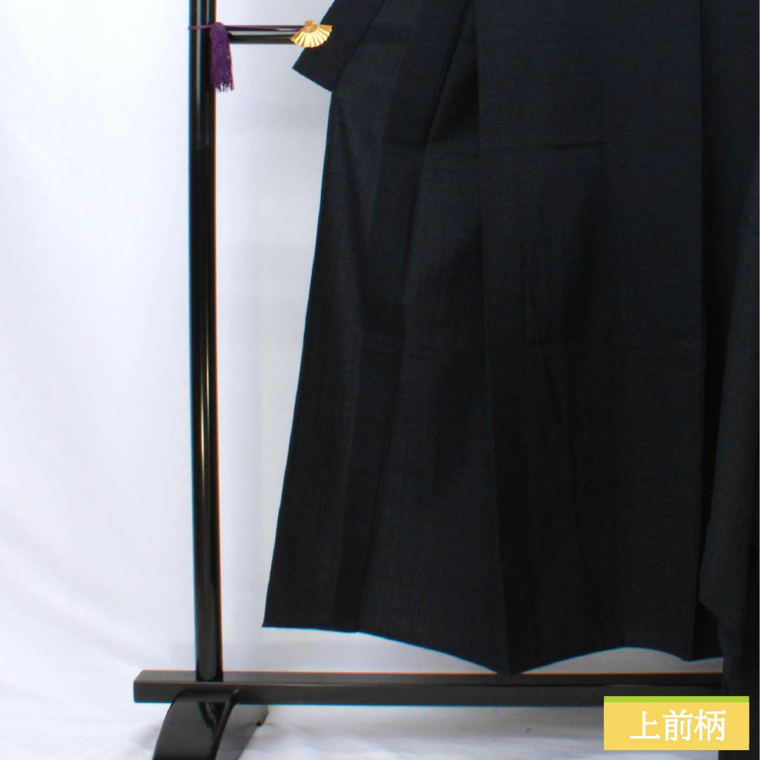 男物 ウール Aランク 身丈149.5cm 裄丈65.5cm アンサンブル 単衣 紺系 1119000923418