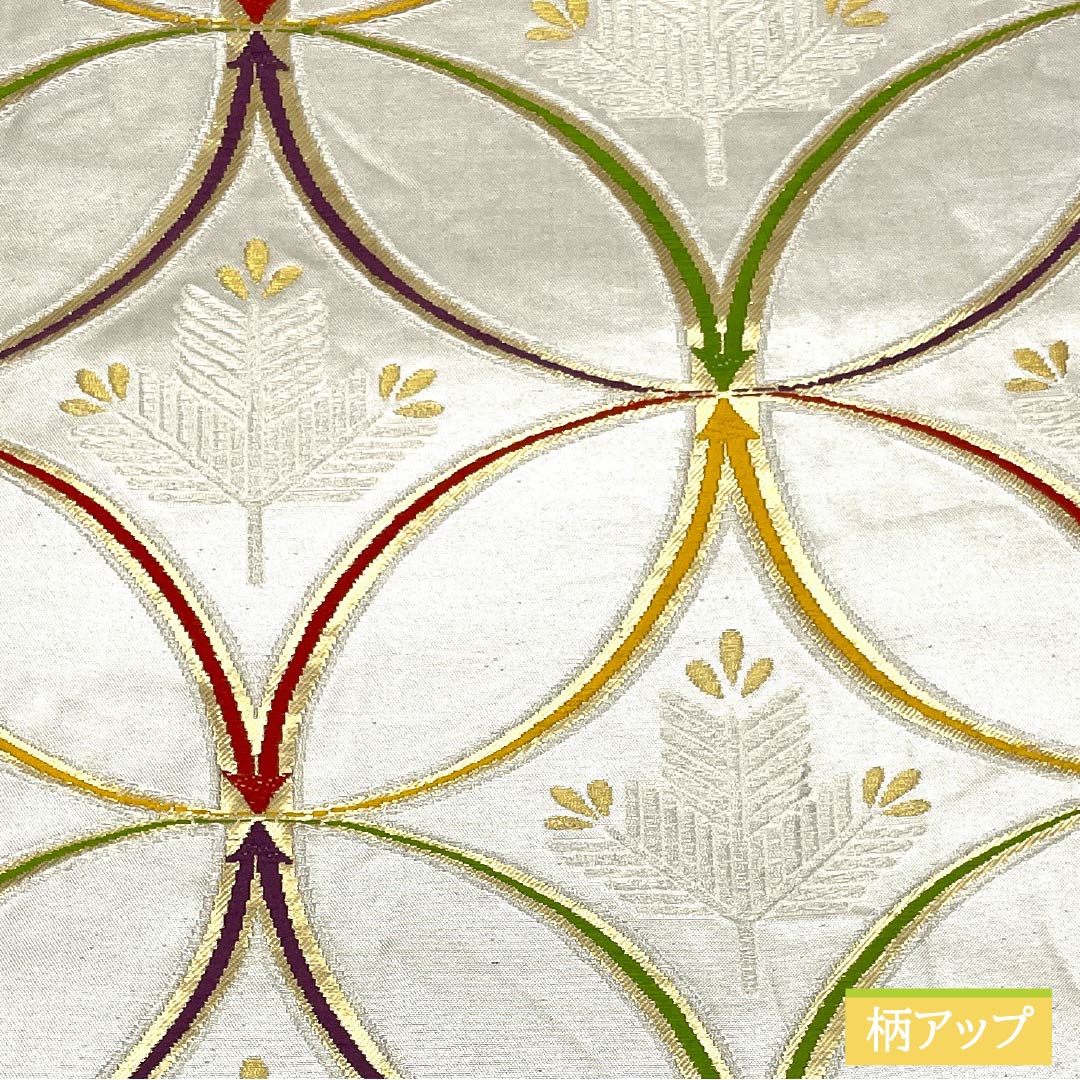 Fukuro Obi, pure silk, for furisode and tomesode, Shippo, obi length 428cm, S rank, six-way, formal, silver, 1123013562322