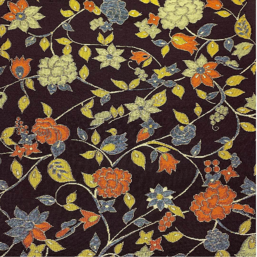 Fukuro Obi (Fukuro obi) in Shigokuiro (color of the ultimate essence), floral arabesque pattern, obi length 428cm, pure silk, S rank, six-pass, casual, purple, 1123006732320