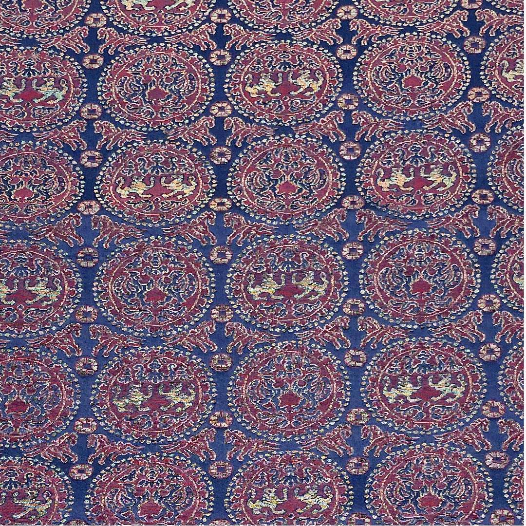 Nagoya obi, Korean indigo, Greek pattern, obi length 366cm, pure silk, A rank, six-way, casual, navy, 1124003673318, open style