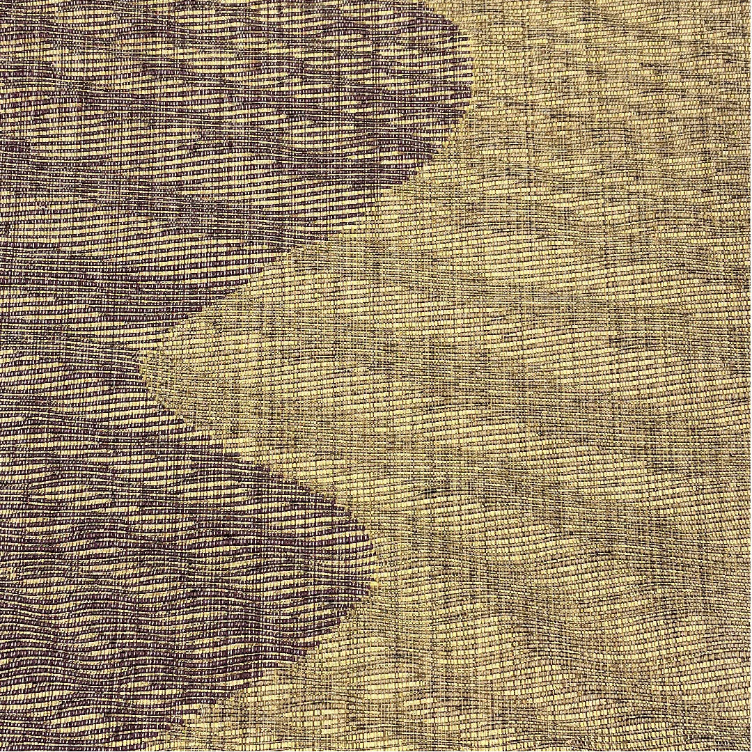 Fukuro Obi (Japanese-style sash dyed with brush) with wave pattern, obi length 428cm, pure silk, S rank, full length, casual, brown, 1123005132314