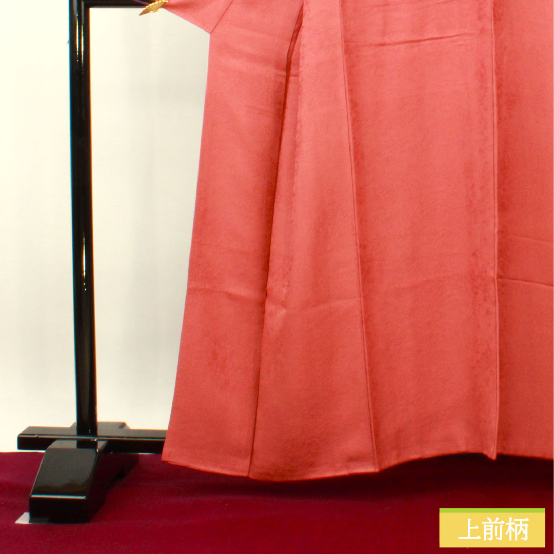 色無地 正絹 身丈160cm 裄丈64.5cm 長春色(ちょうしゅんいろ) 袷 Sランク ピンク系 1114001222413