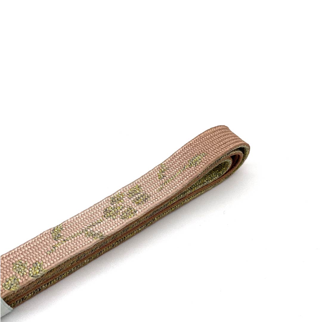 (新古品) 帯締め 正絹 四分紐 鮭色(さけいろ) 金属糸使用 新古品 長さ約156cm 幅約1.5cm セミフォーマル Sランク 橙系 1135001052926