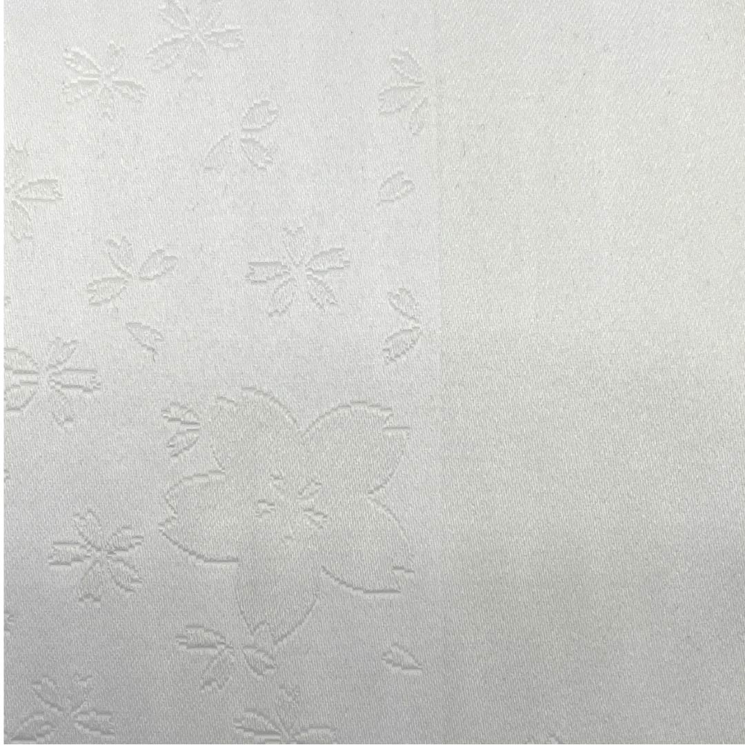 Half-width obi, polyester, obi length 348cm, white, cherry blossom, small cherry blossom, floral pattern, white, S rank, 1125001432311