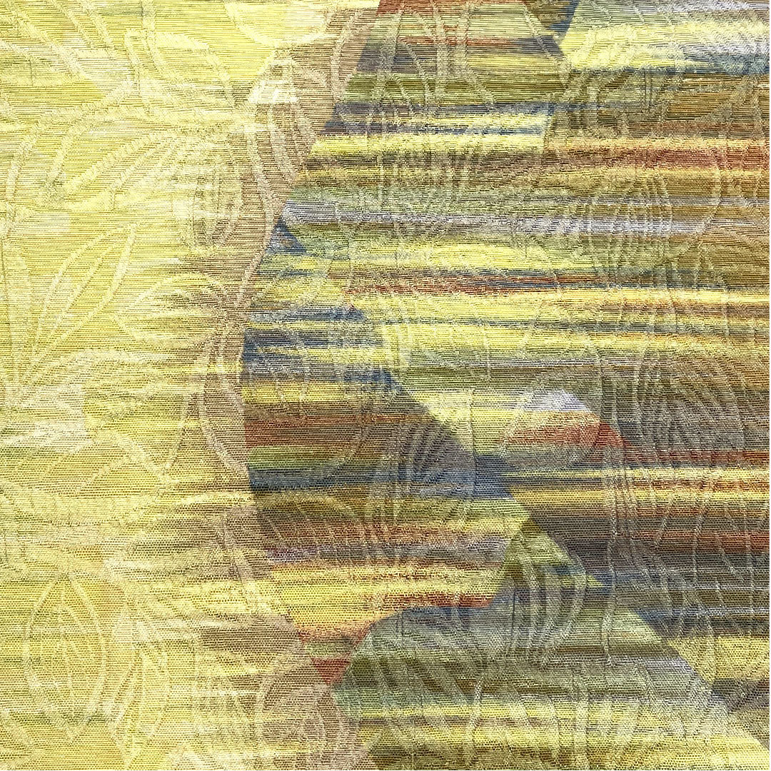 Fukuro Obi Dyed Obi Abstract Pattern Length 446cm Pure Silk A Rank Full Length Casual White 1123005053311