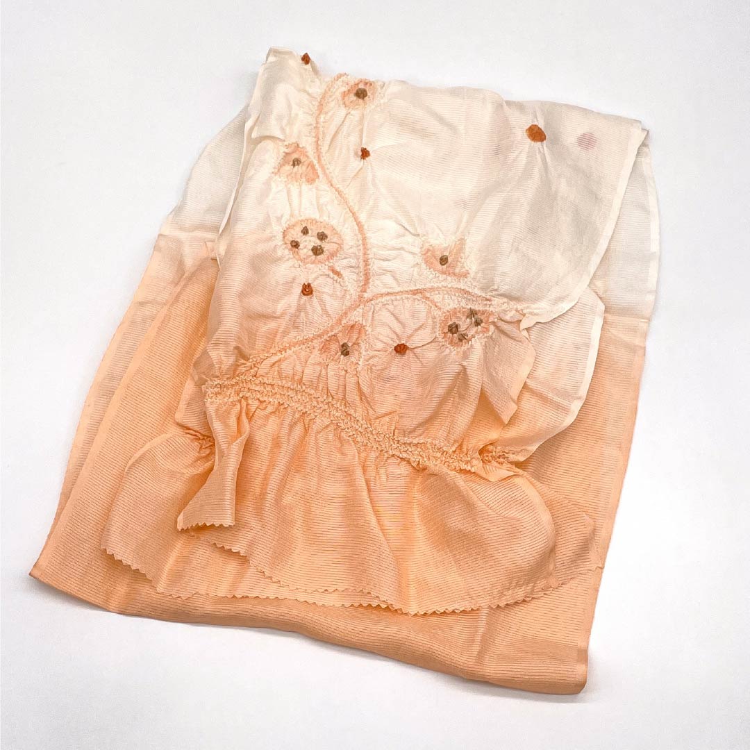 (Like new) Obijime and Obiage Set, Pure Silk, New Rank, Salmon (Sakeiro) and Light (Usunikuiro) Colors, Shinonome (Shinonomeiro) Color, Summer, Length: Approx. 164cm, Width: Approx. 1.6cm, Orange, Semi-Formal, Item Number: 1141000261326