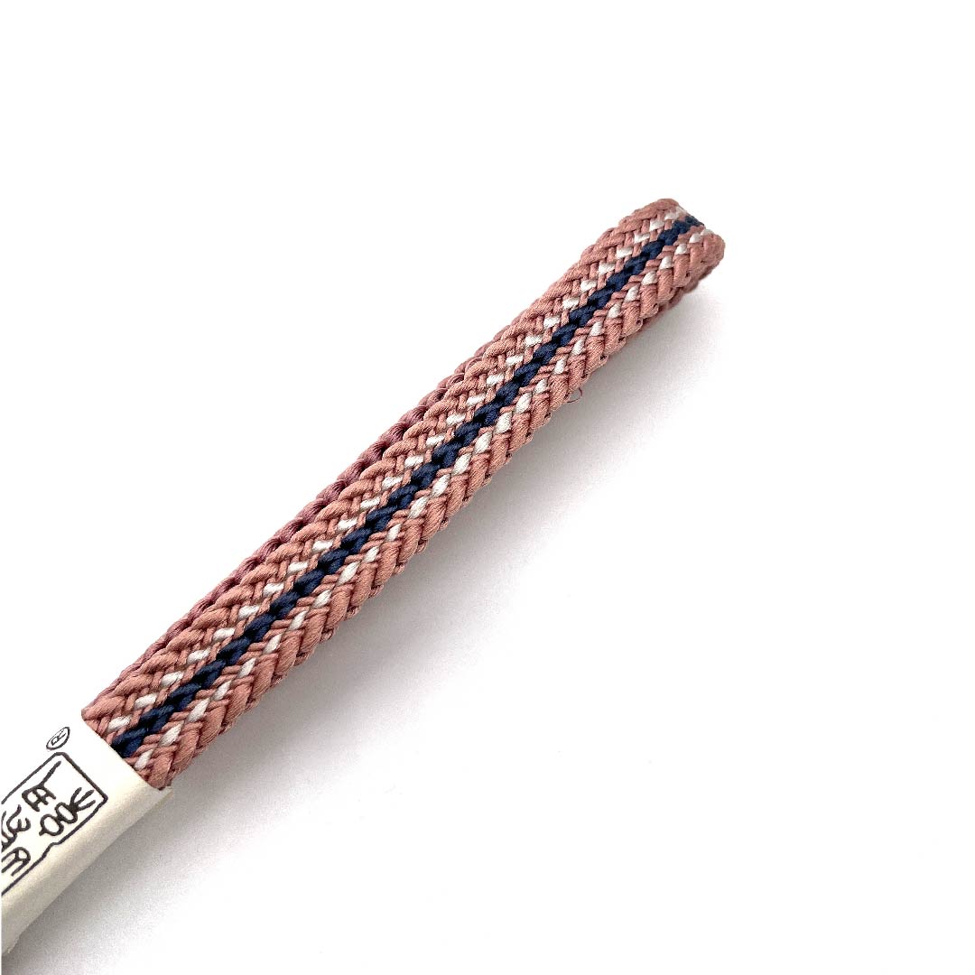 (New old stock) Silk obijime, quarter-length cord, Akebono color, Goshima cord, Edo braid, long, length approx. 175cm, width approx. 1cm, casual, A rank, pink, 1135001363913