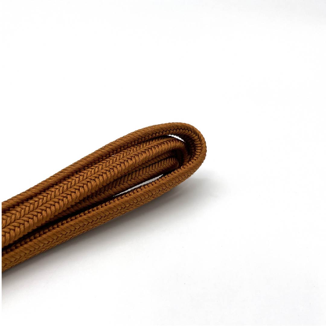 (新古品) 帯締め 正絹 代赭色(たいしゃいろ) 冠組 新古品 長さ約162cm 幅約1cm セミフォーマル NEWランク 茶系 1135003641314