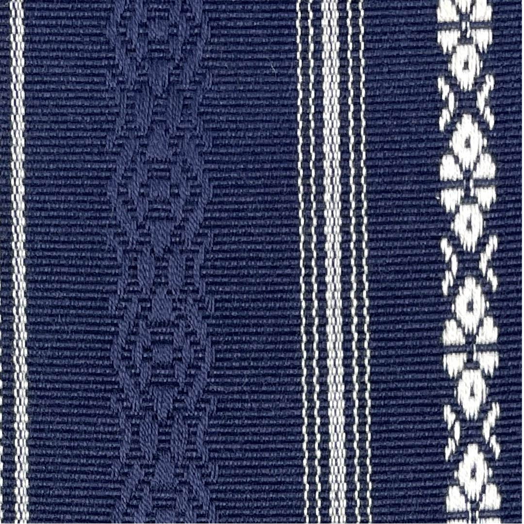 Kaku-obi (cotton sash), Korean indigo blue, Kenjo pattern, obi length 392cm, width 9.5cm, S rank, navy blue, 1134000042918