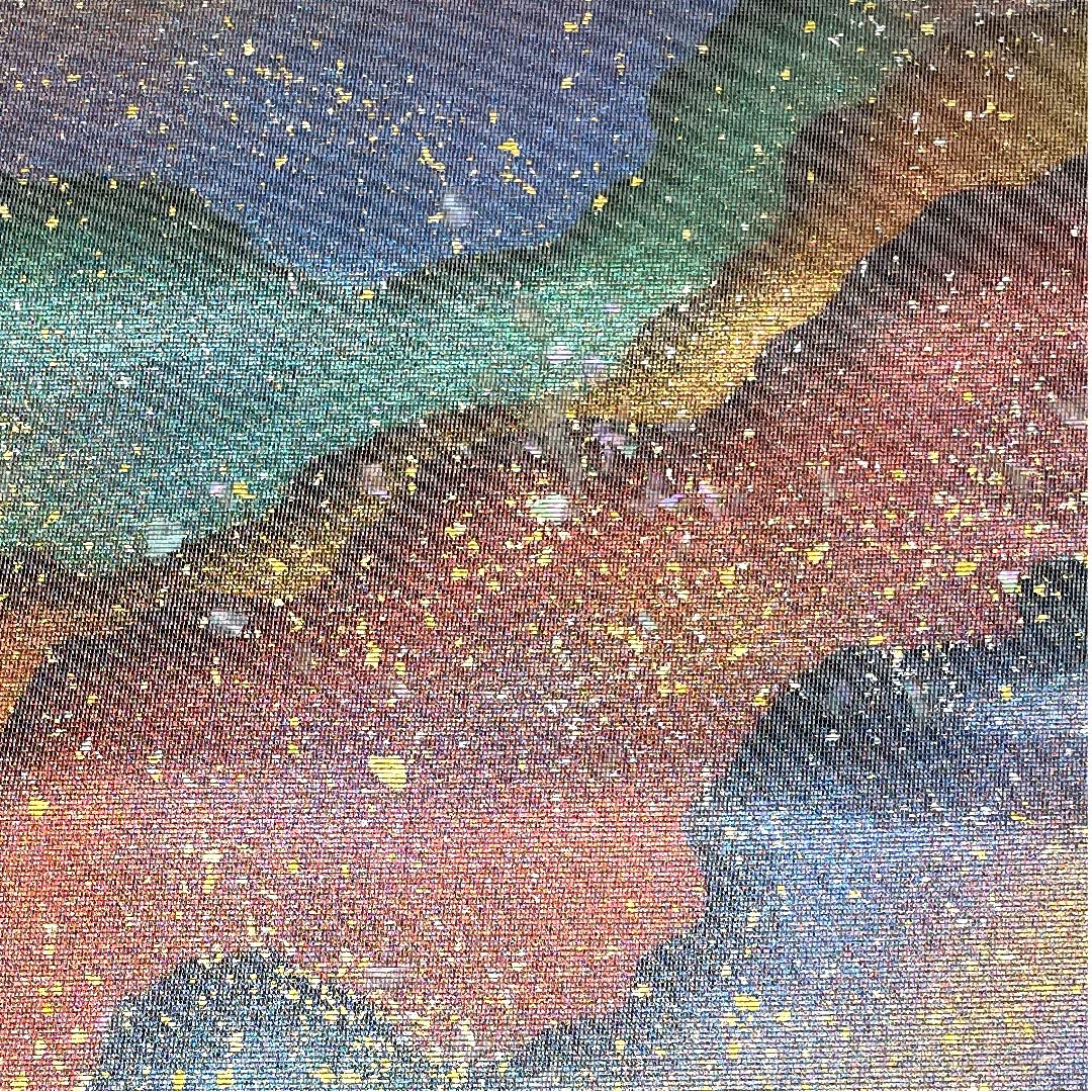Fukuro Obi with Mother of Pearl, Abstract Pattern, Hikigaku, Length 434cm, Pure Silk, S Rank, Point Pattern, Formal, Gradient Style, 1123005912399