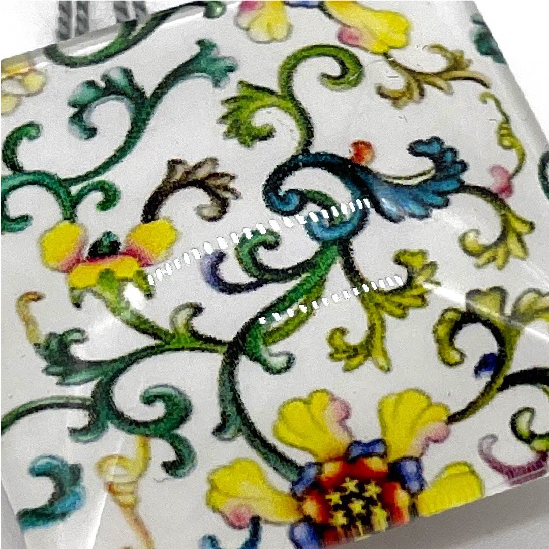 (New old stock) Obi fasteners, other casual items, white, acrylic resin, flower, arabesque, length approx. 2.5cm, width approx. 2.5cm, S rank, white, 1137000212911