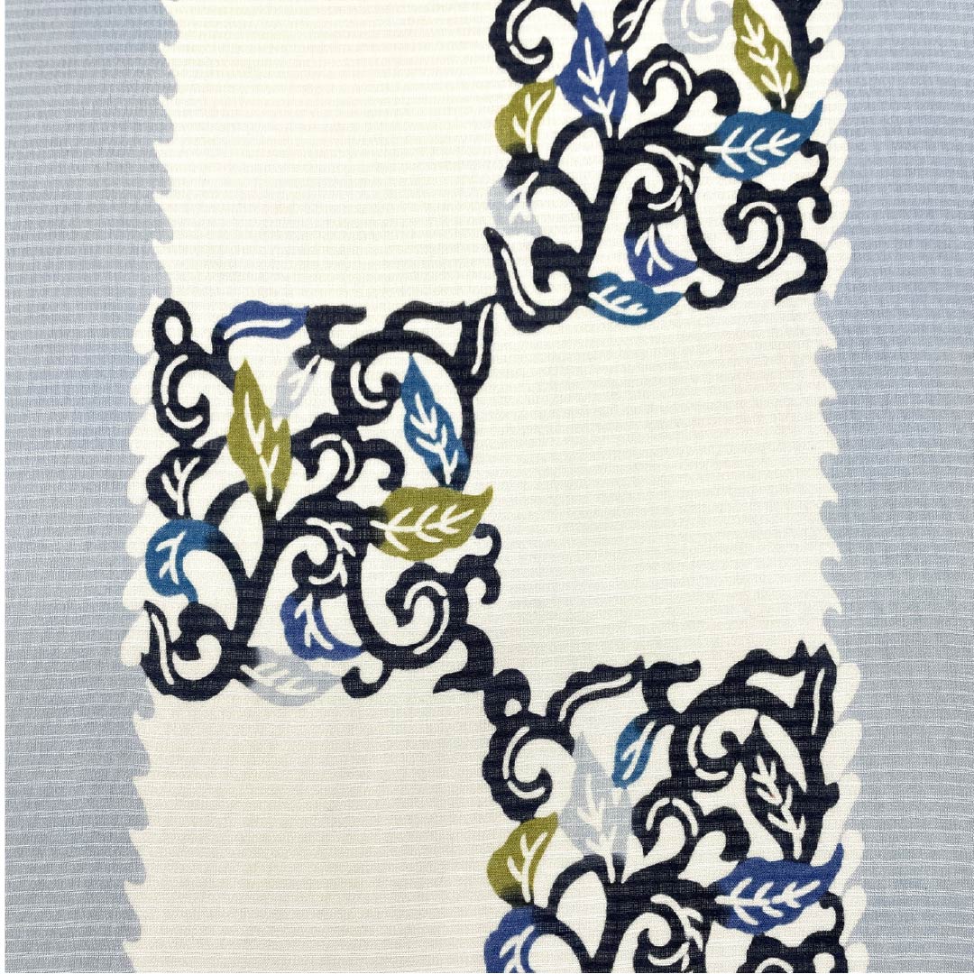 Fabric Nagoya Obi (belt) Pure silk Pale white (sohakushoku) Earth white (shiratsuchiiro) Authentic Oshima Tsumugi Wall thread NEW rank Blue series 1130001171917