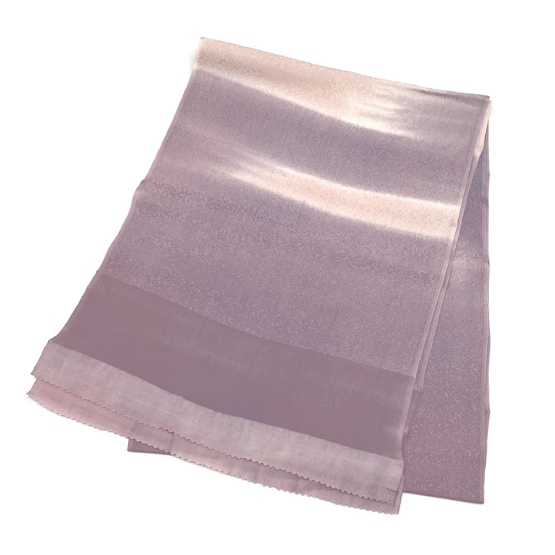 Semi-formal silk obiage (sash sash), S-rank, pale purple and fading crimson, approximately 168cm long and 30cm wide, purple-based. Product code: 1136001632920