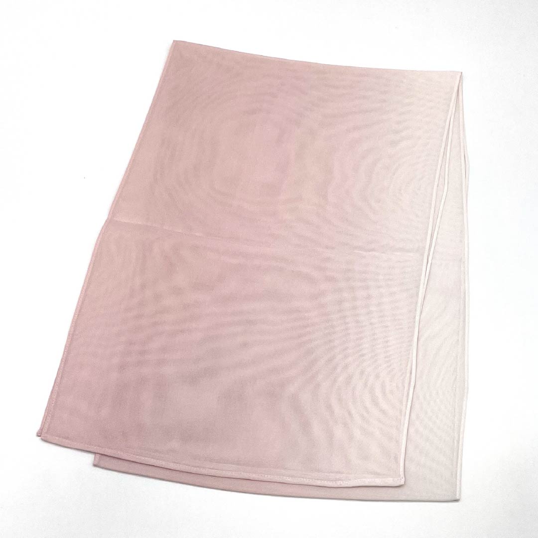 (Like New) Pure Silk Obiage (Sash) - Semi-Formal, Gradient Red (Arasomeiro) - Summer Style, Approximately 180cm Long, 29.5cm Wide, Pink, Product Number: 1136002151913