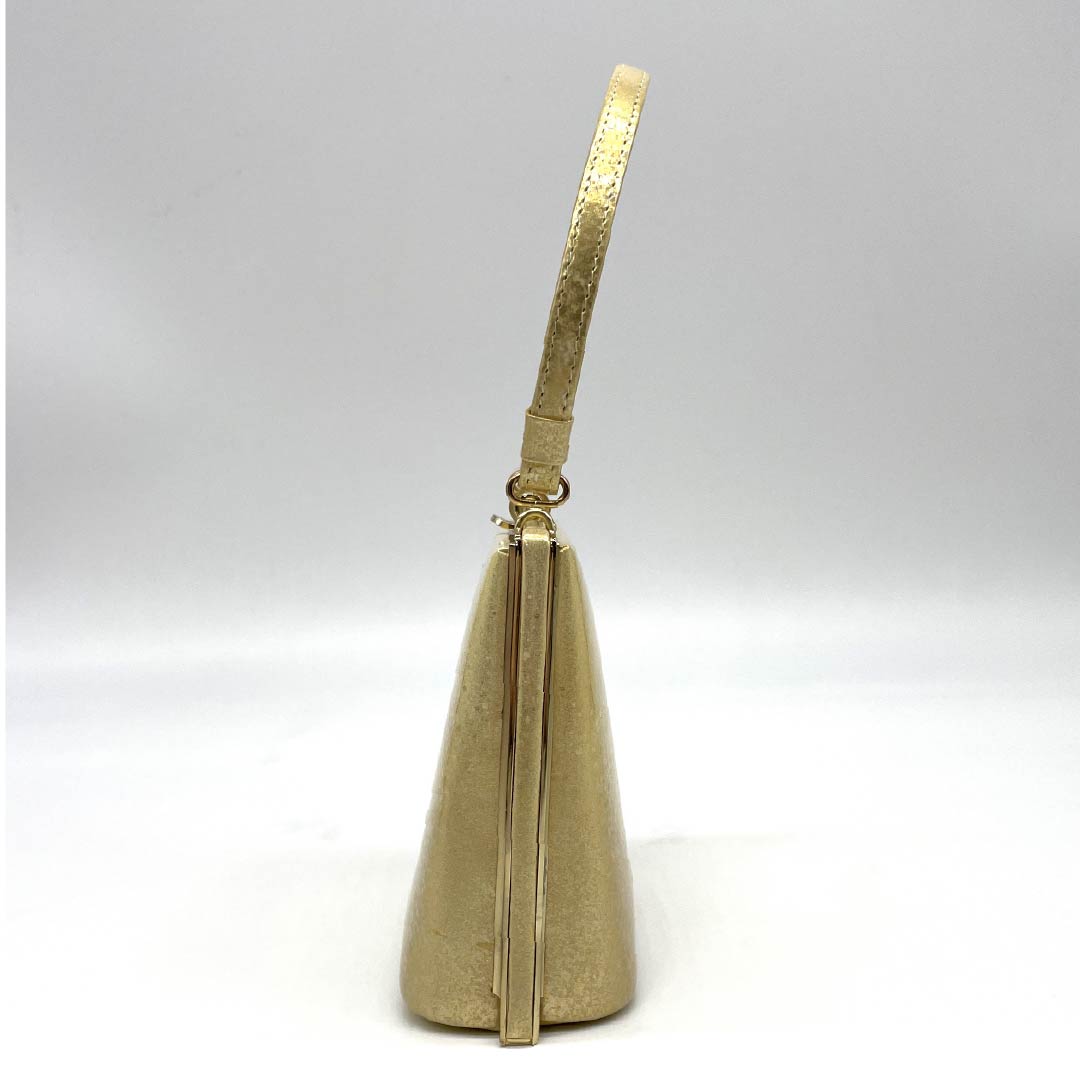 Formal Japanese style bag, gold color, simple, for Tomesode, tataki-dyed style, gold, S rank, 113900022221