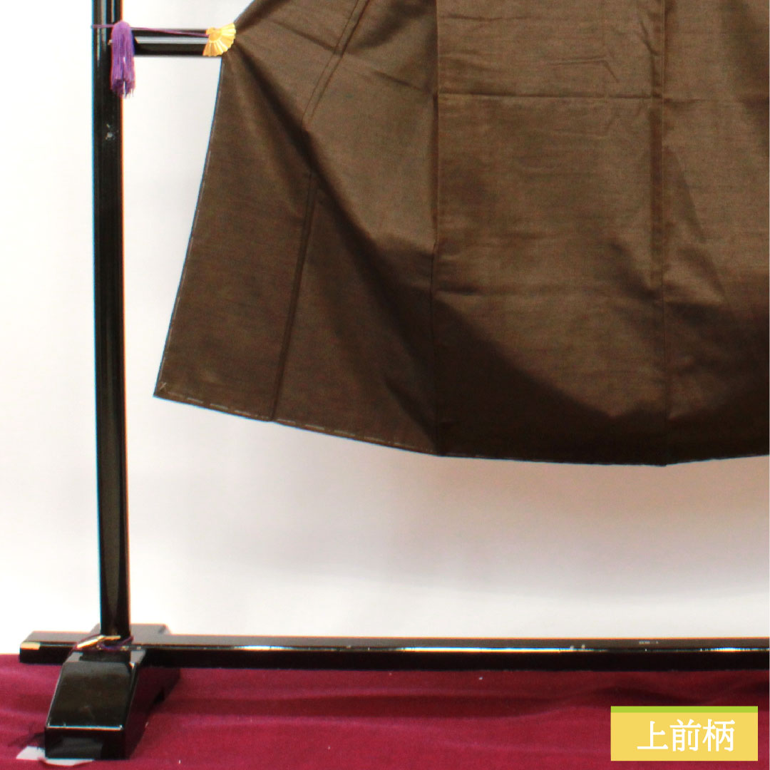Men's pure silk, length 135cm, sleeve length 66cm, Kenfusa color, with basting thread, unused, S rank, lined, brown, 1119000692314