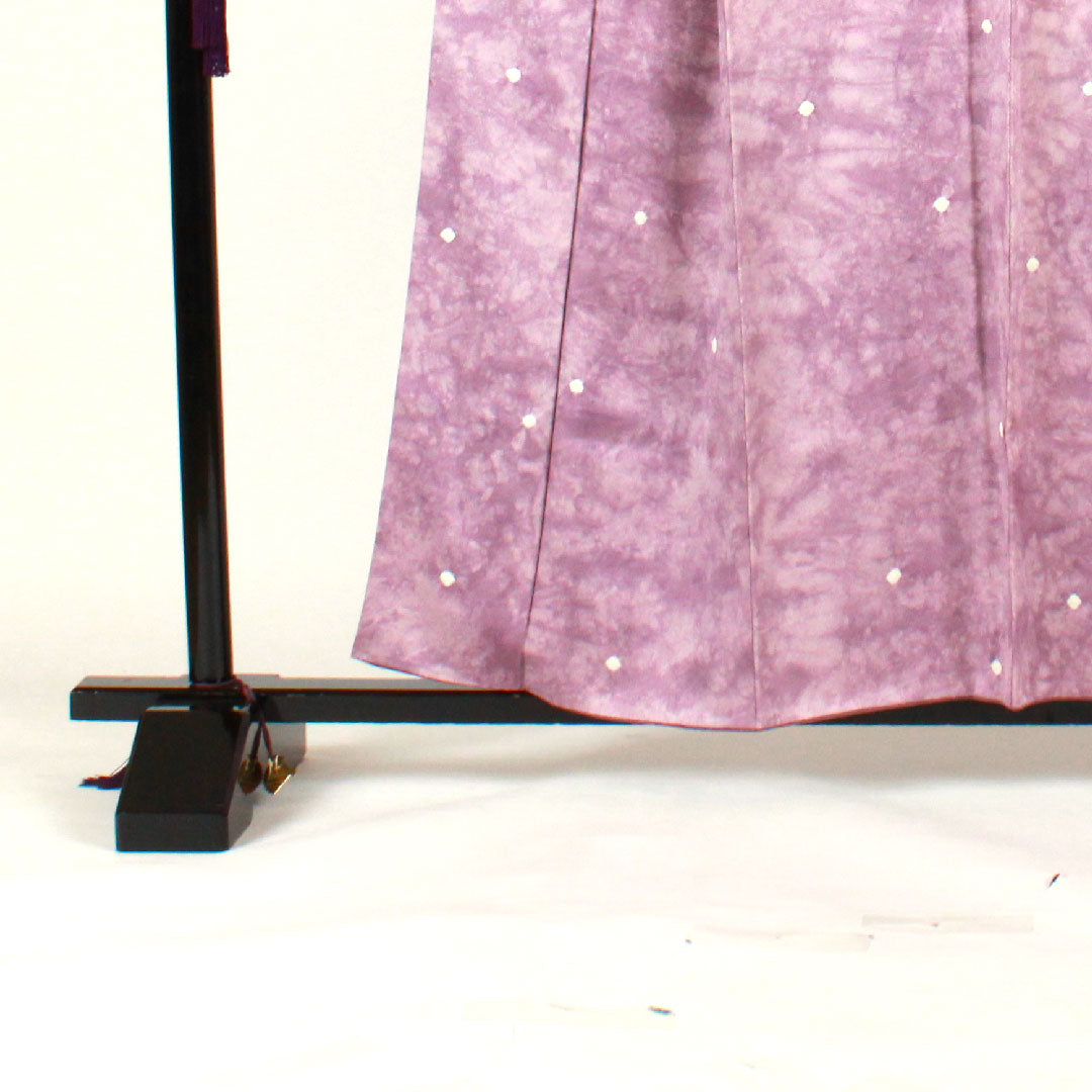 小紋 身丈157cm 裄丈62cm 袷 絞り ボカシ 正絹 Aランク 紫系 1115001873320