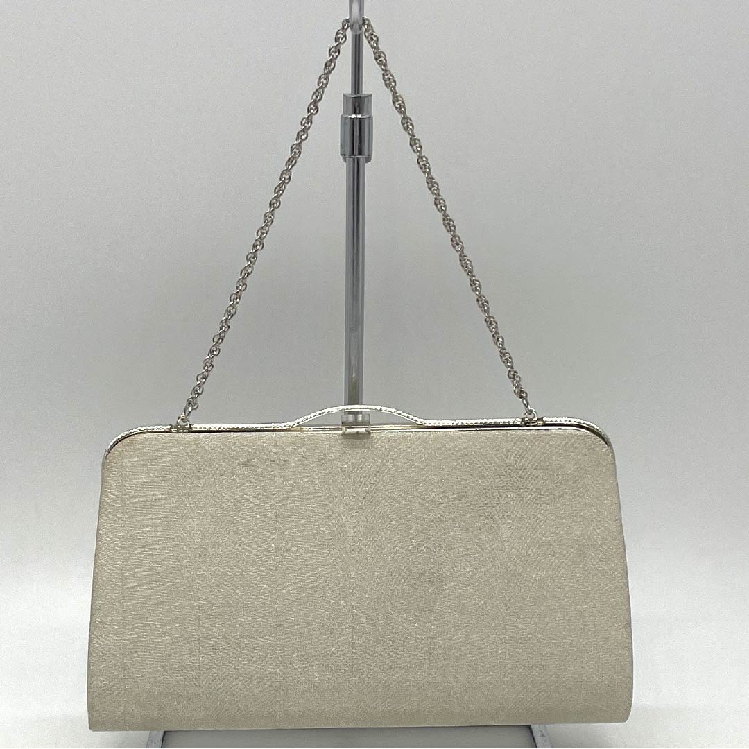 (Like New) Formal Zori and Bag Set, 2-Way, Medium, Silver, Rank B, Item Number: 1133000314322