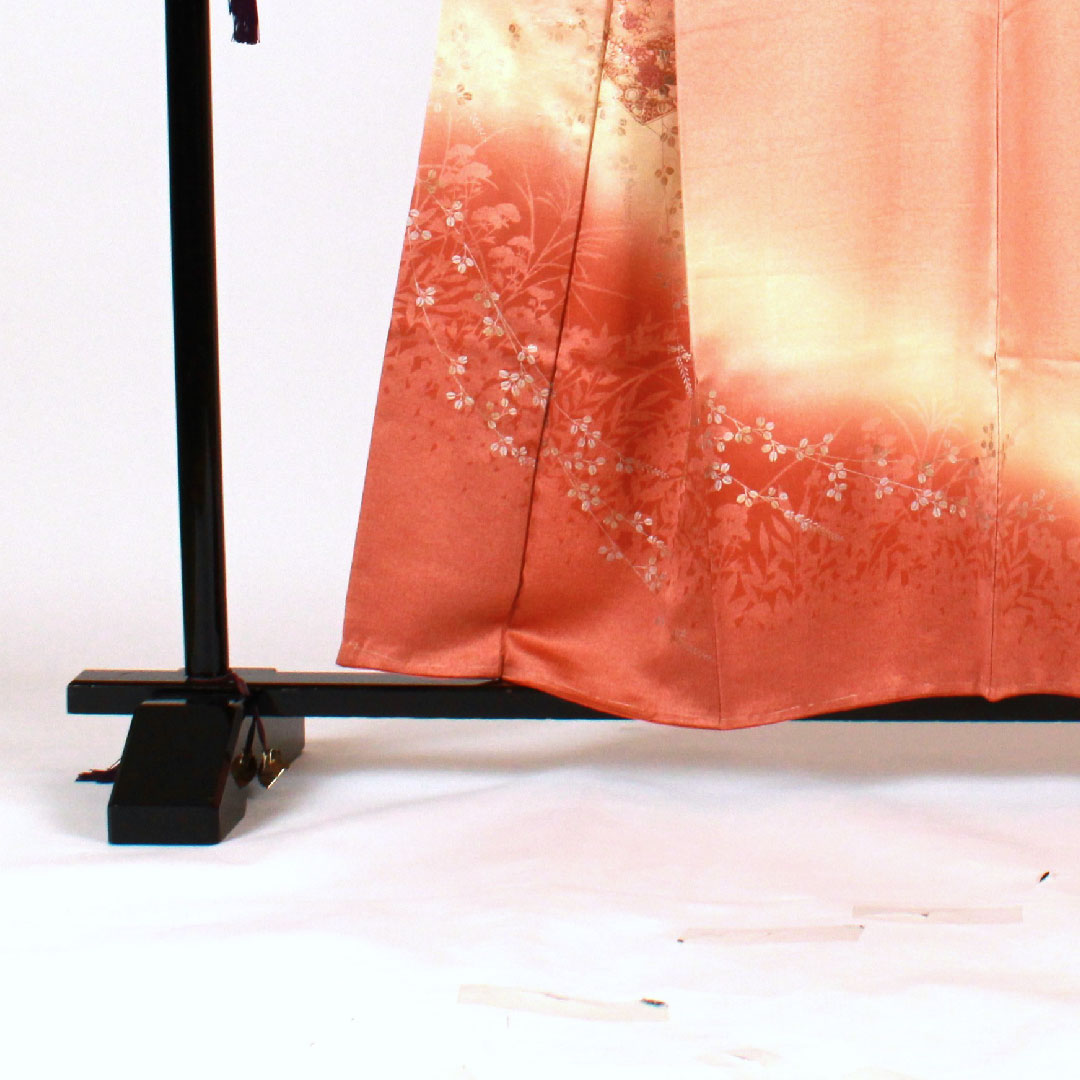 訪問着 袷 身丈158.5cm 裄丈64cm 刺繡 正絹 Aランク ピンク系 1112001193313