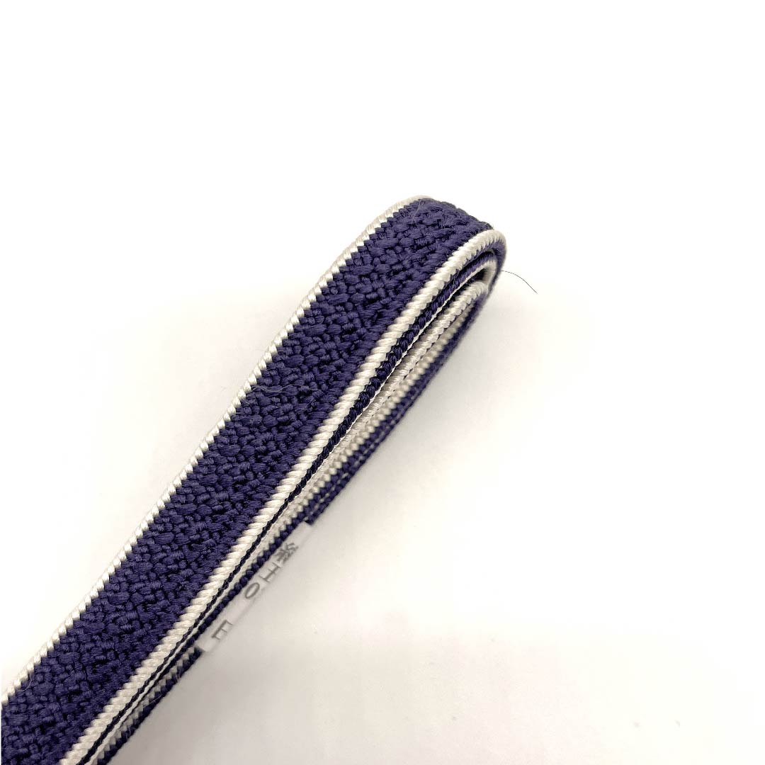 (新古品) 帯締め 正絹 三分紐 紫紺色(しこんいろ) 五嶋紐 新古品 長さ約135cm 幅約0.9cm カジュアル Sランク 紫系 1135000672320