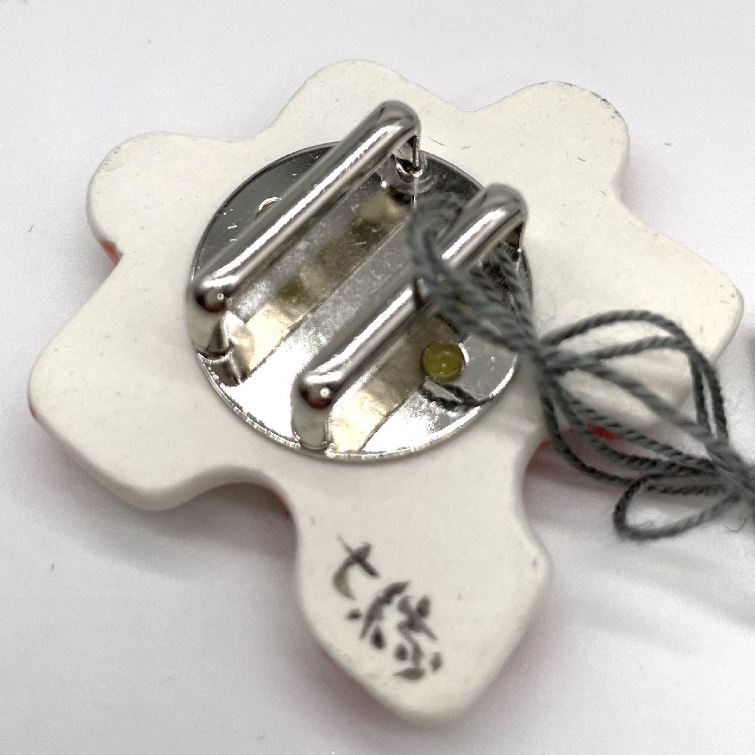 (新古品) 帯留め 陶磁器 カジュアル 白色(しろいろ) 陶器 パズル 長さ約3.5cm 幅約3.5cm Sランク 白系 1137000162911
