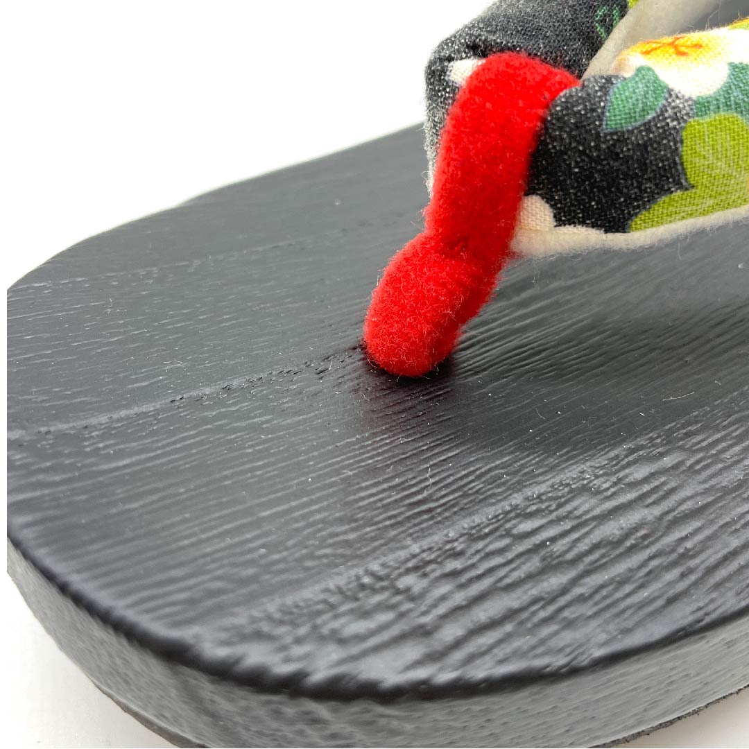 (Brand new, unused) Geta (Japanese clogs) Chrysanthemum, cherry blossom, tortoiseshell pattern, XL size, black, NEW rank, 1122000961510