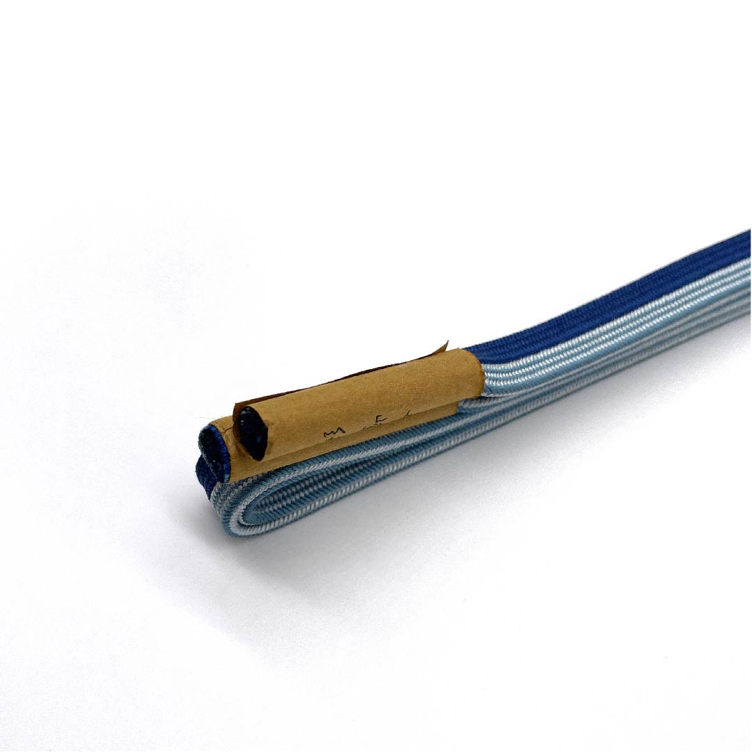(新古品) 帯締め 正絹 四分紐 砧青磁色(きぬたせいじいろ) 紺碧色(こんぺきいろ) 五嶋紐 江戸組紐 長さ約165cm 幅約1.2cm カジュアル Sランク 青系 1135002802317