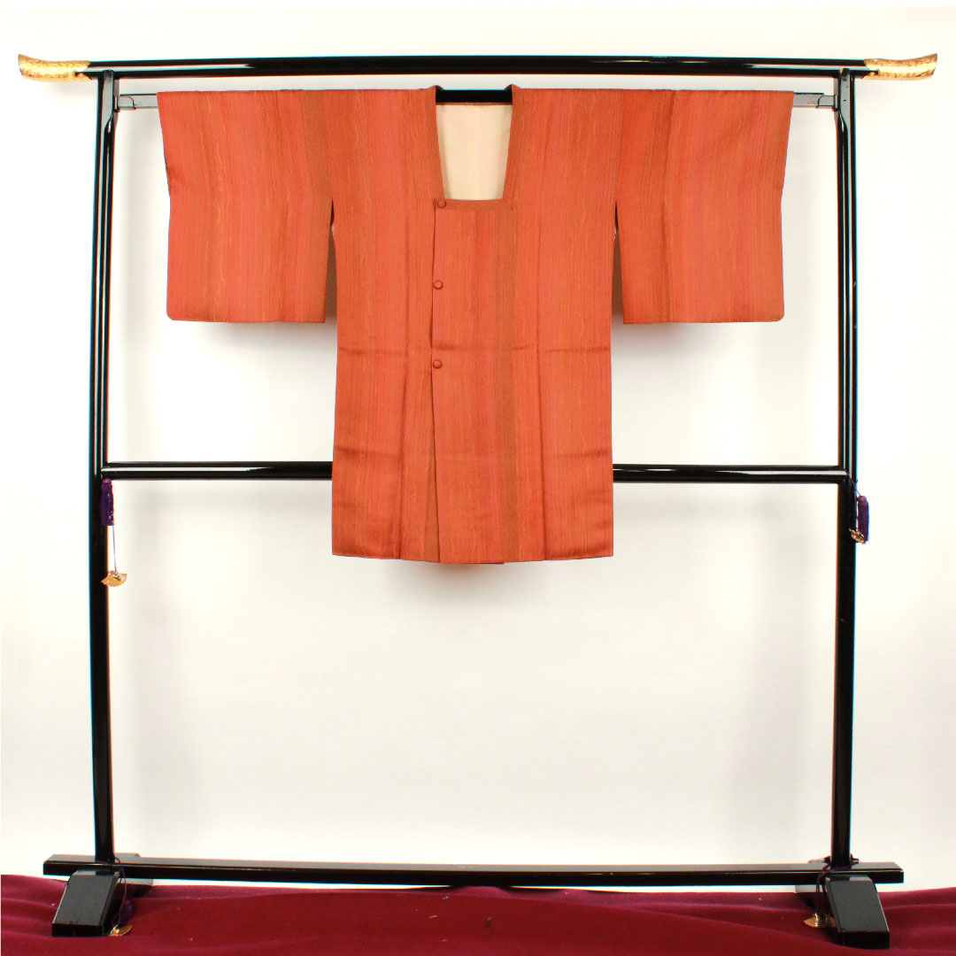 Michiyuki coat, length 93cm, sleeve length 63.5cm, birch color, blurred pattern, pure silk, A rank, lined, brown, 1117000503914