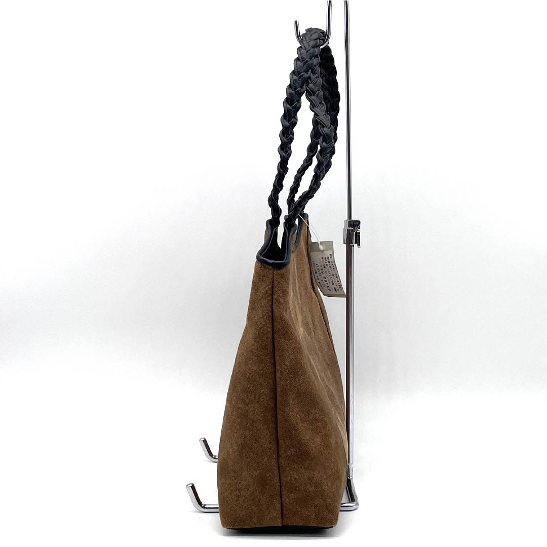 (Like New) Casual Zori and Bag Set with Sake Bag, Low-Rebound Zori with La Sole, Size M, Brown, Item Number: 1133000341314