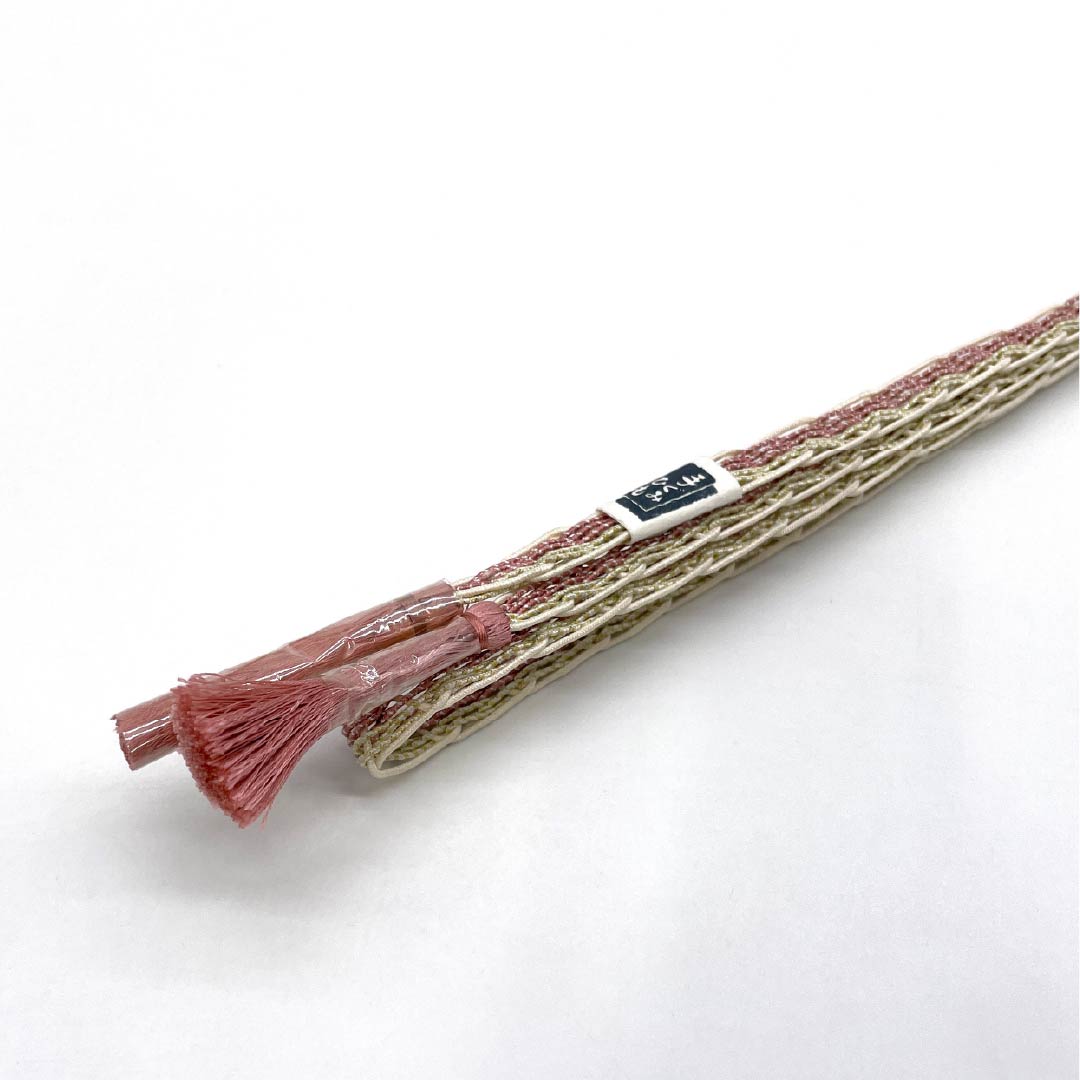 (新品)帯締め 正絹 NEWランク 桃紅色(とうこうしょく) 単衣用 夏用 長さ約168cm 幅約1.2cm カジュアル ピンク系 1135005551313