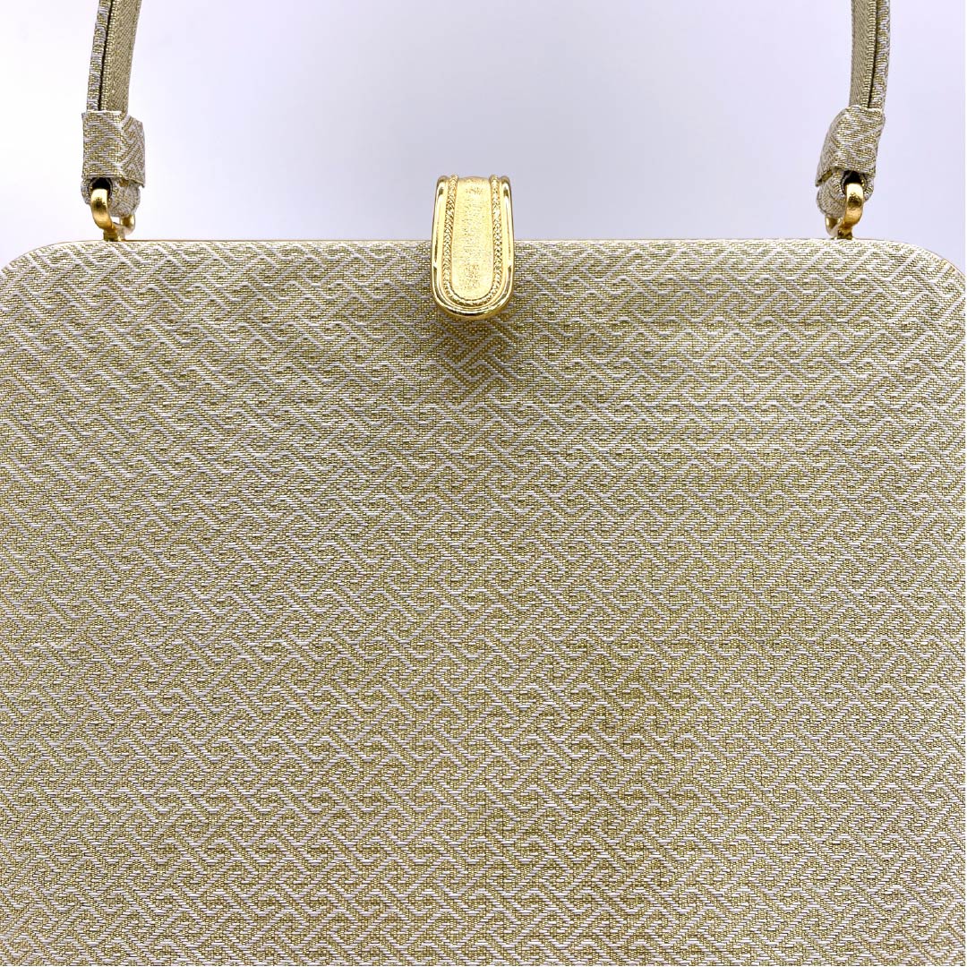 Formal Japanese style bag, gold color (kin-iro), for Tomesode, classic pattern, Saaya pattern, gold, S rank, 113900007221