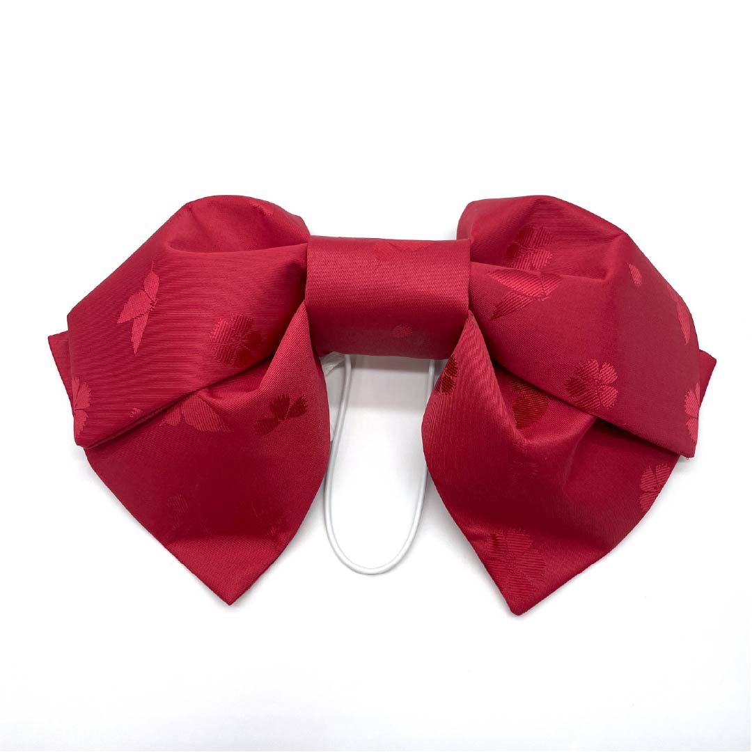 Ready-made obi, polyester, Akane-iro (red), cherry blossom, for yukata, S rank, red, 1131000692912
