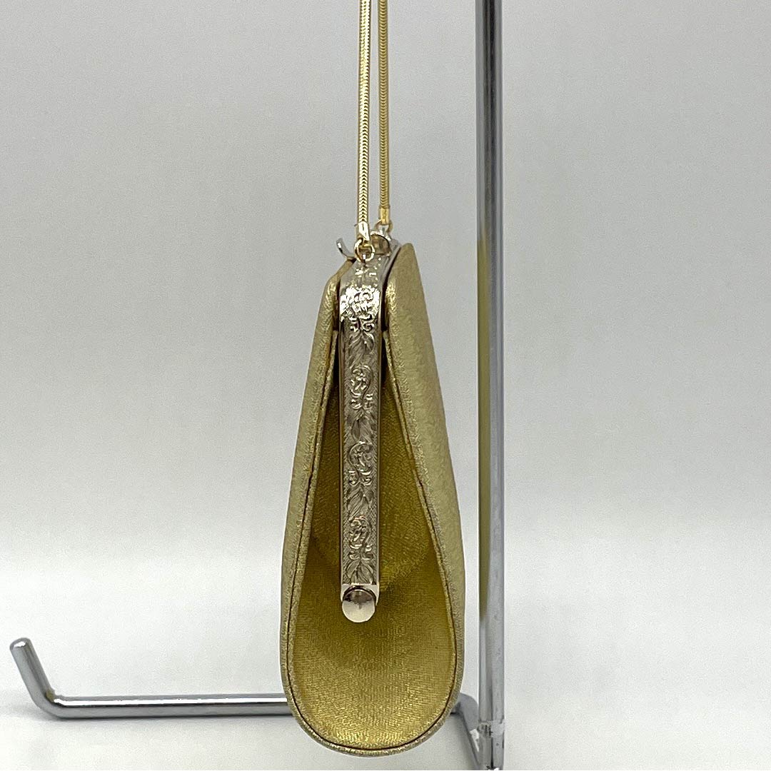 (Like New) Formal Zori and Bag Set, Grade A, 2-Way, Size S, Gold, 1133000303221