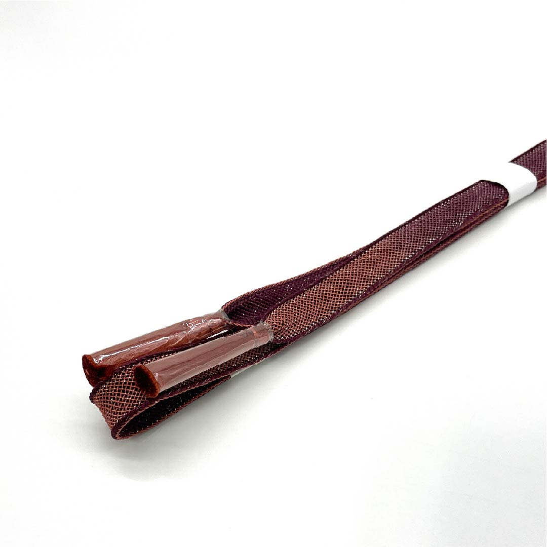 (新品)帯締め 正絹 NEWランク 小豆茶色(あずきちゃいろ) 壺菫色(つぼすみれいろ) 単衣用 夏用 長さ約160cm 幅約1.7cm カジュアル 紫系 1135005771320