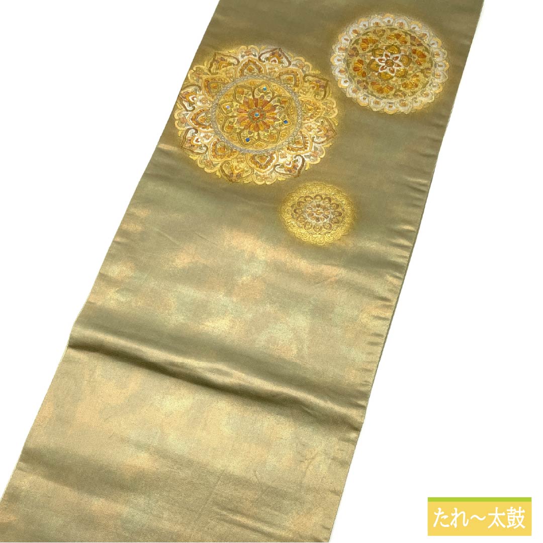 Fukuro Obi, Pure Silk, For Tomesode, Hosohana, Length 438cm, A Rank, Pointed Pattern, Formal, Gradient, 1123013903399