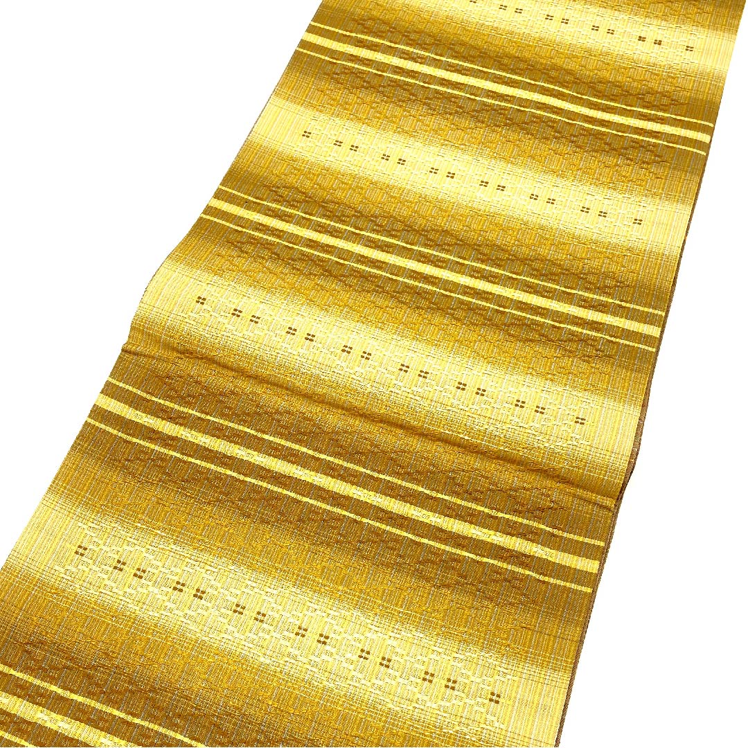 Fukuro Obi, Hanaori, Horizontal Gradation, Length 438cm, Pure Silk, S Rank, Full Length, Casual, Gradient Style, 1123002732399