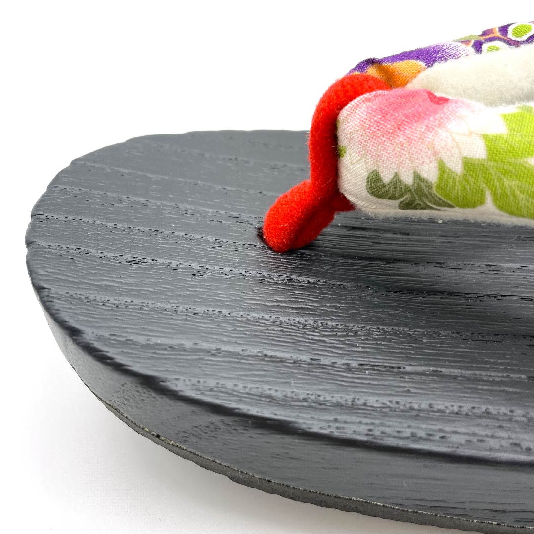 (Brand new, unused) Geta (Japanese clogs) Chrysanthemum, cherry blossom, tortoiseshell pattern, XL size, black, NEW rank, 1122000981510