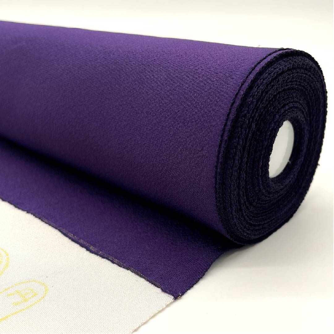 Fabric, Komon, Pure Silk, Eggplant Navy Blue, Tango Chirimen, Wisteria, Floral Pattern, New Rank, Purple, 1130001031920