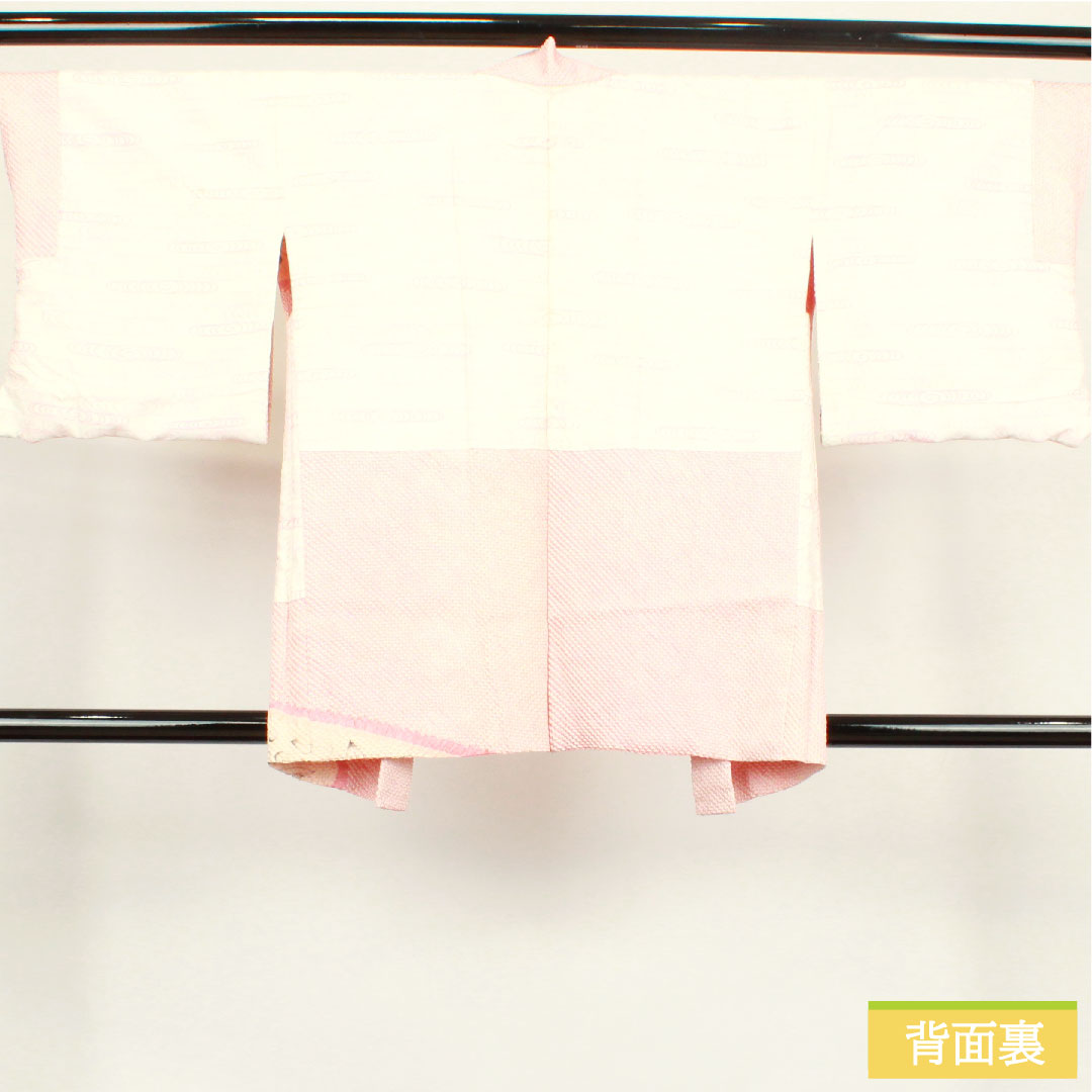 羽織 正絹 身丈80.5cm 裄丈64cm 桃色 総絞り 辻ヶ花 Aランク 袷 ピンク系 1117000703913