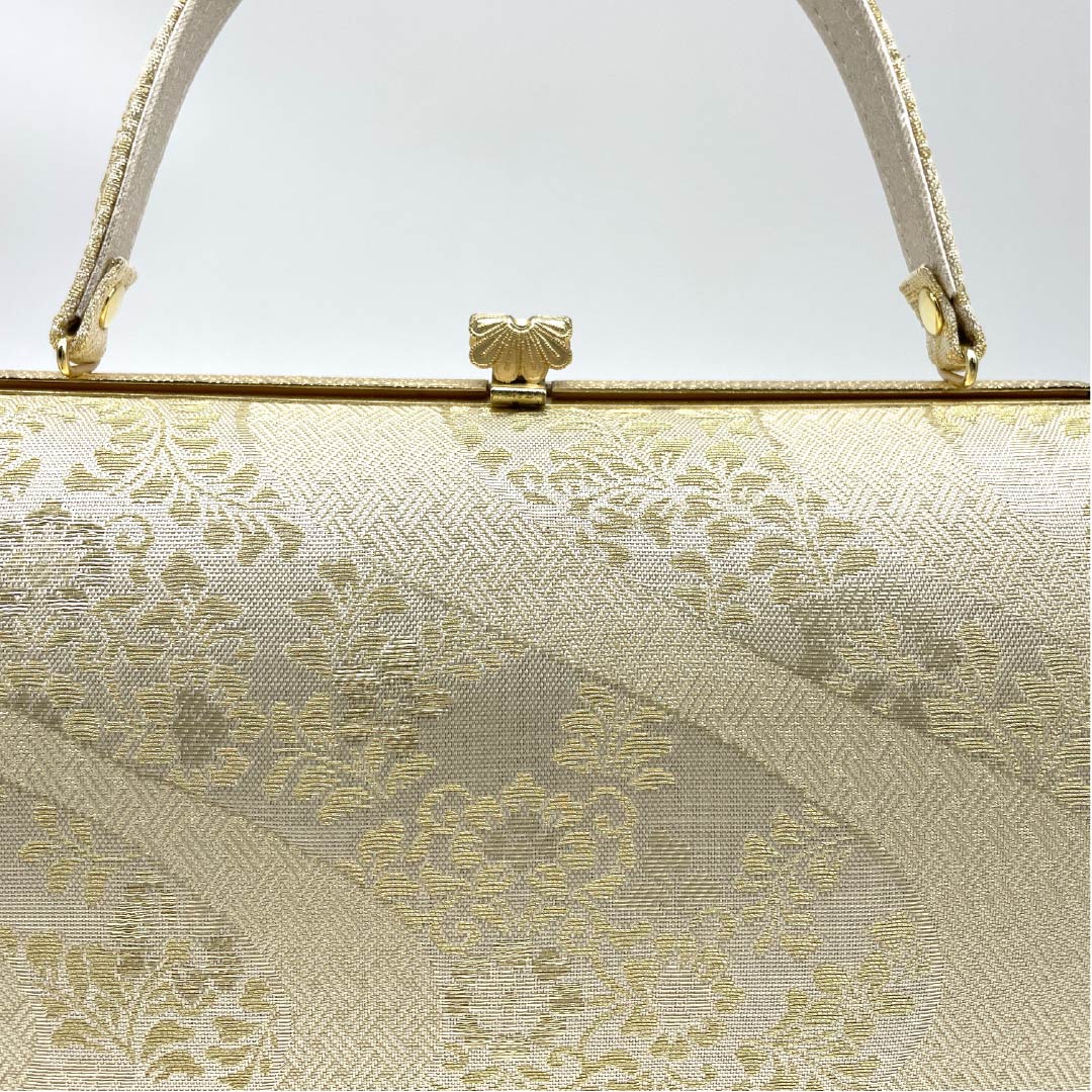 Formal Japanese style bag, gold color (kin-iro), for Tomesode, classic pattern, gold, S rank, 113900006221