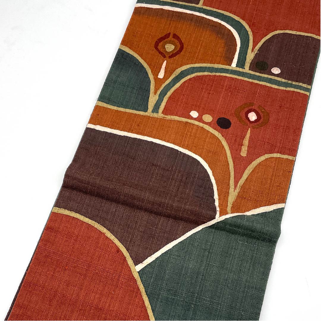Nagoya obi, gradation, Kyoto bag obi, abstract pattern, dyed obi, obi length 370cm, pure silk, A rank, six-way, casual, gradation, 1124003223399, open style