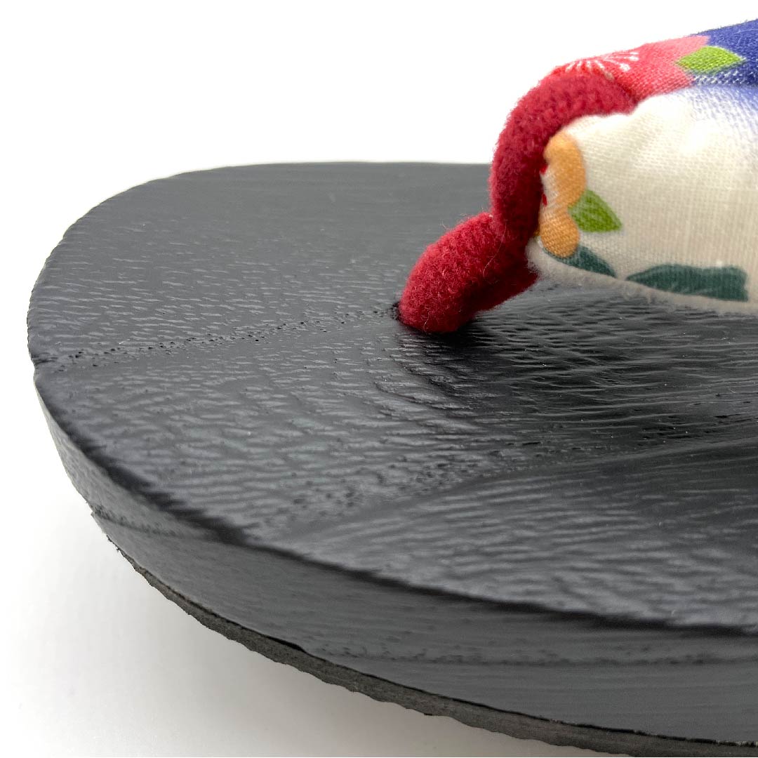 (Brand new, unused) Geta (Japanese clogs) with chrysanthemum, plum, cherry blossom, cloisonne, size XL, black, NEW rank, 1122000971510