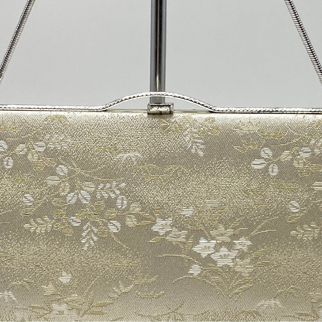 Formal Japanese Style Bag, Rank B, Auspicious Motif, Silver, 113900078422