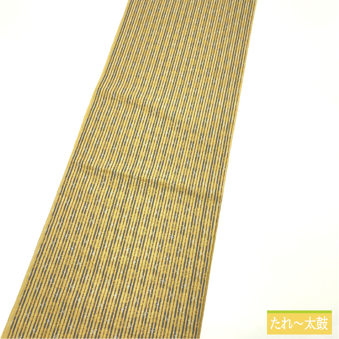 【未仕立】袋帯 正絹 Aランク 桝屋高尾 西陣織 渡来錦 平織り 手織り 帯丈432cm 全通 セミフォーマル ベージュ系 1123016913325