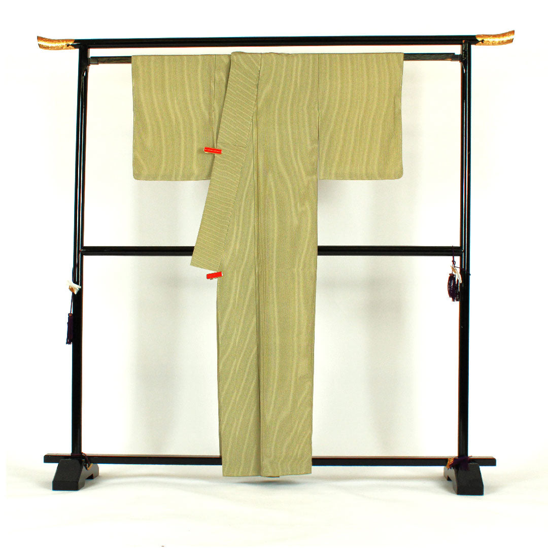 Small pattern, Length 160.5cm, Sleeve length 64cm, Lined, Striped, Polyester, S rank, Green, 1115000612319
